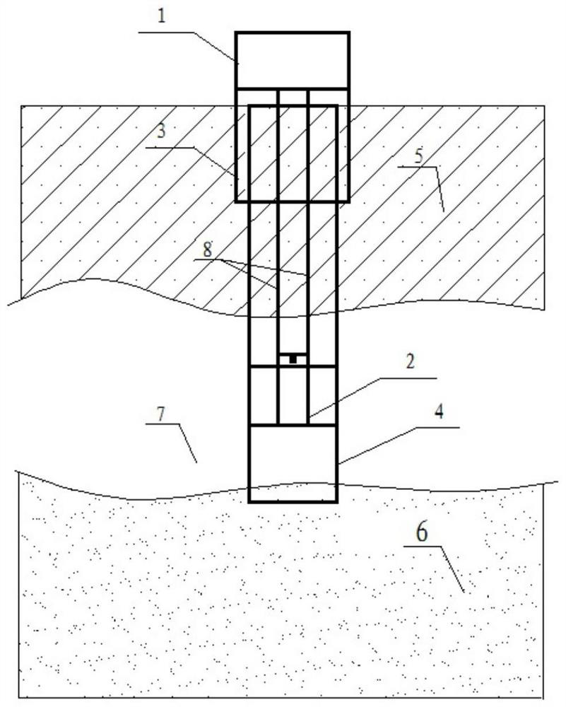 Position detection method and detection device of karst cave pile foundation casing