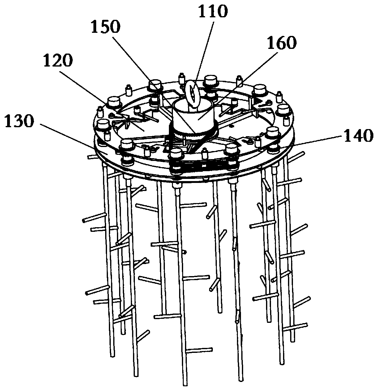 Lifting hook device of shot blasting machine