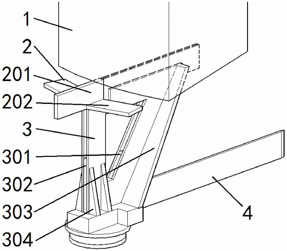 Confluence and supporting structure of a dry-type reactor