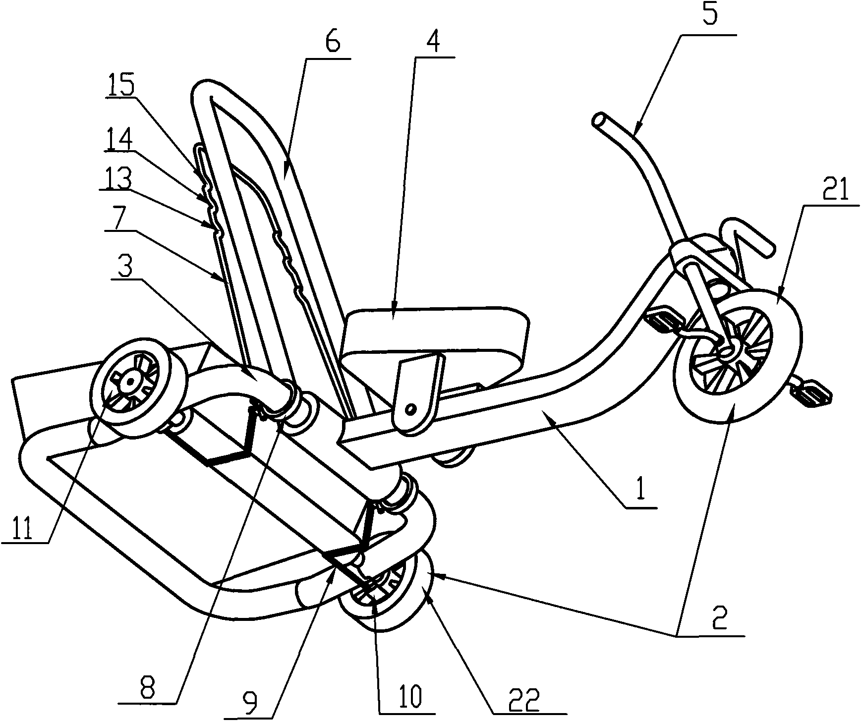 Baby carriage with brake fixing device