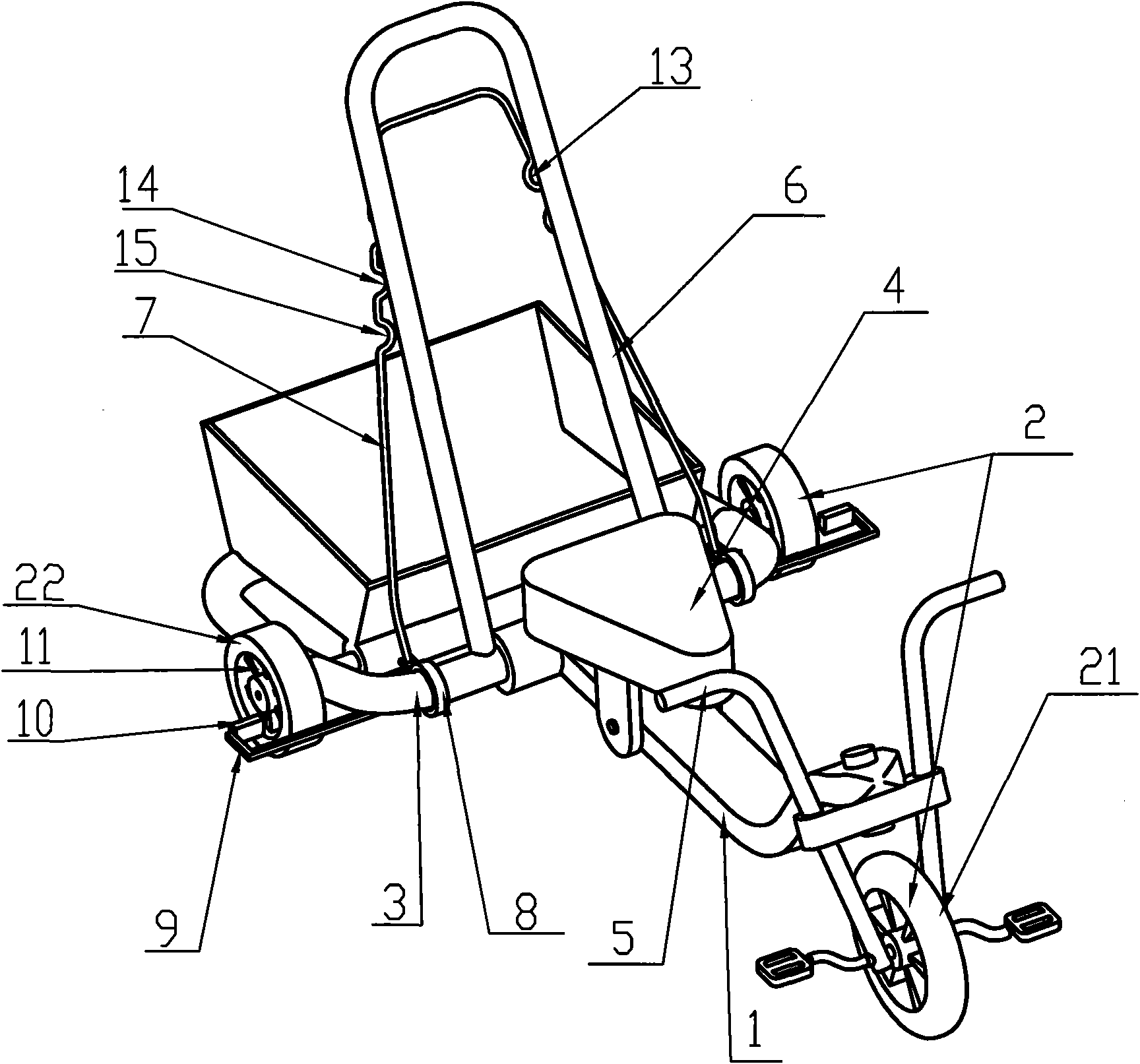 Baby carriage with brake fixing device