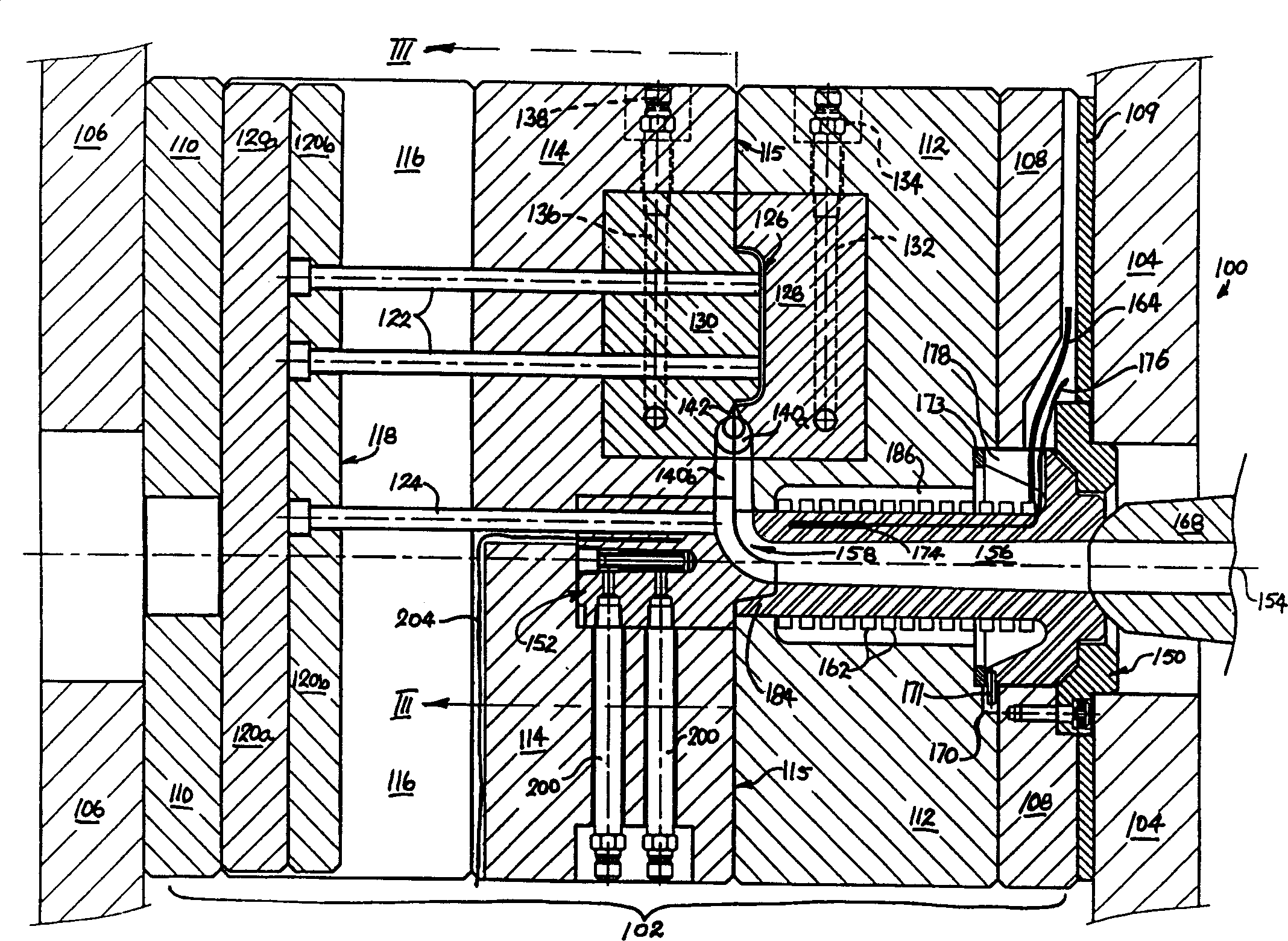 Hot sprue system for diecasting