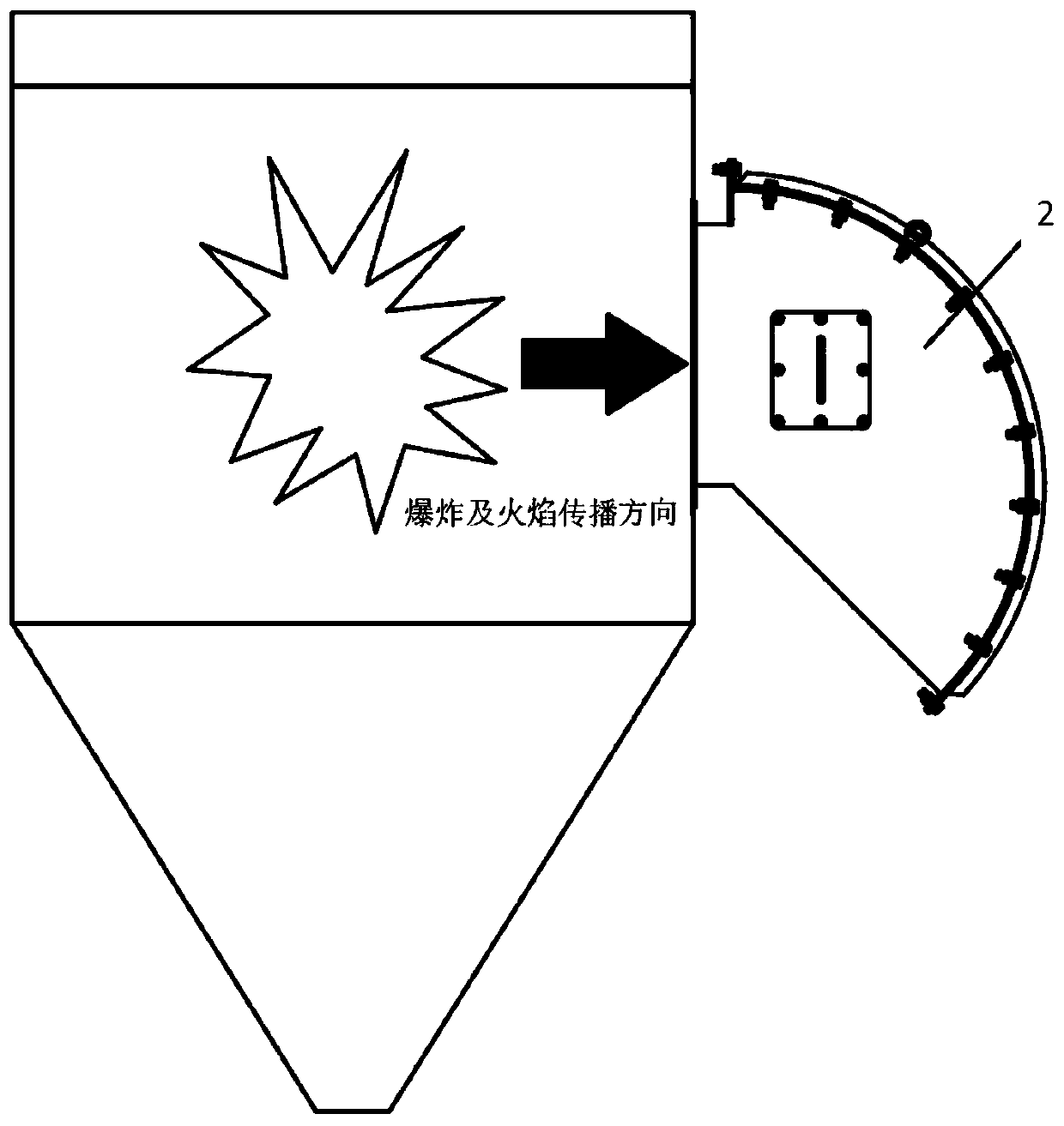 Fire extinguishing element for flameless explosion pressure relief device