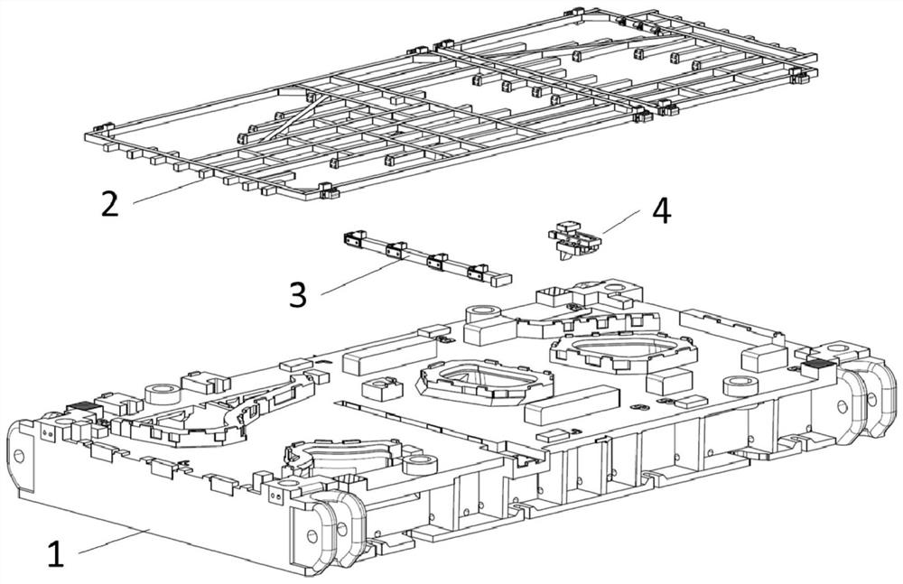 Blanking die frame structure