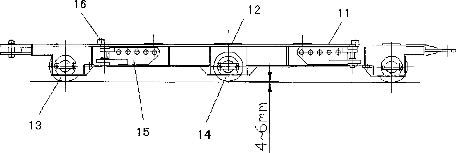 Device for transferring non-standard track space engine on the standard track space circuitry