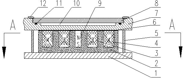 Rectangular plane cathode arc evaporation source of combination magnetic fields