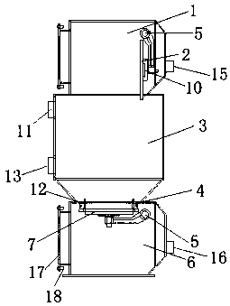 Intelligent type turnover plate type dual-layer dust discharge valve