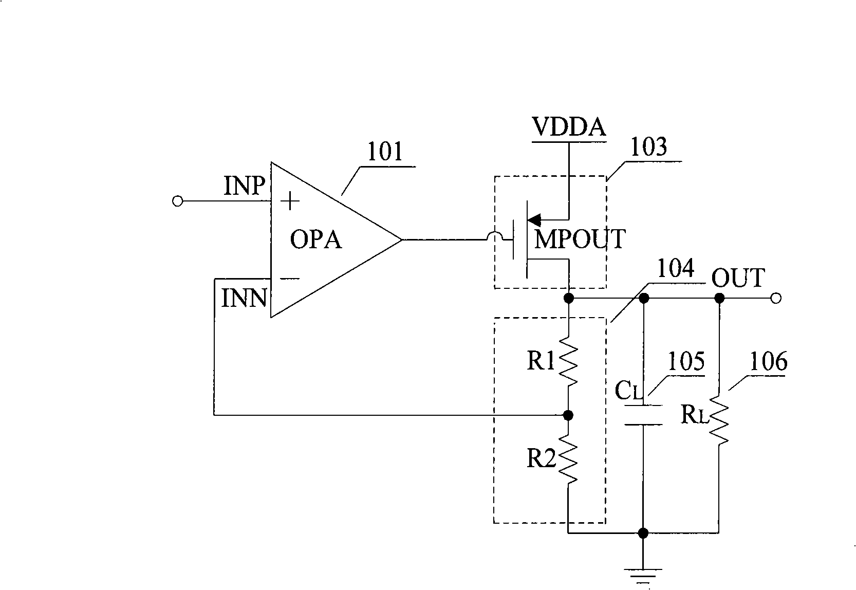 Broad output current scope low pressure difference linear manostat