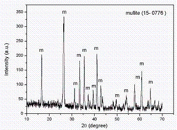 Method for preparing mullite honeycomb ceramic carrier with all crystal whisker structure