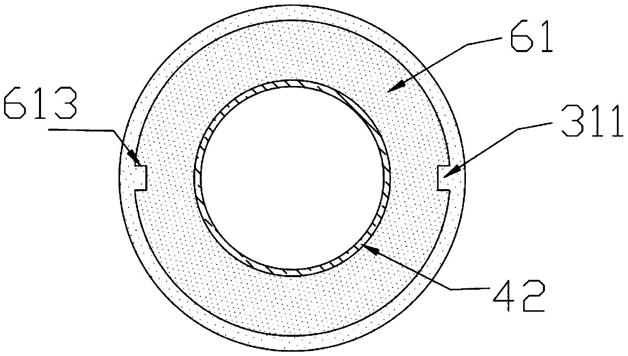 Embedded concrete humidity testing device and application method thereof