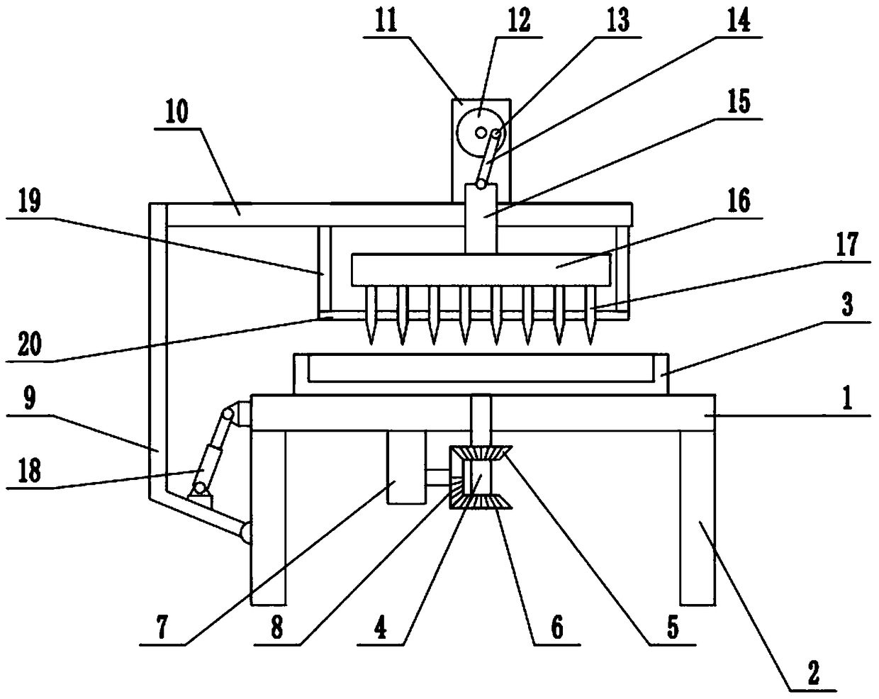 Rotary meat chopping machine convenient to clean