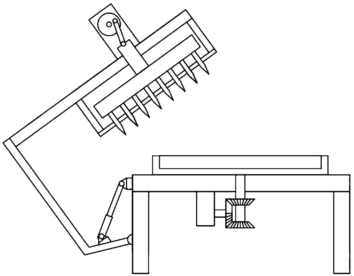 Rotary meat chopping machine convenient to clean