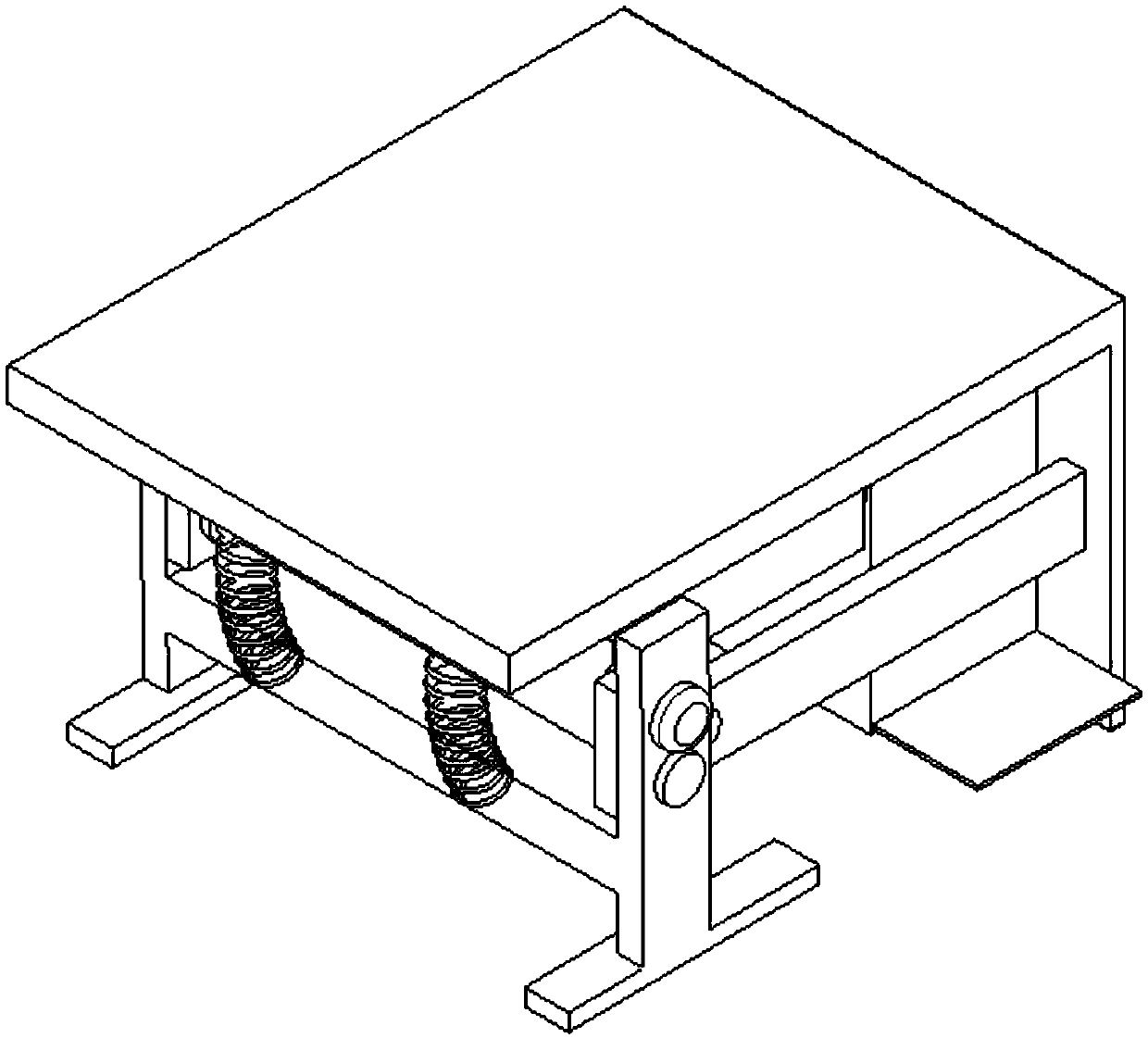 Collapsible student desk for lunch break