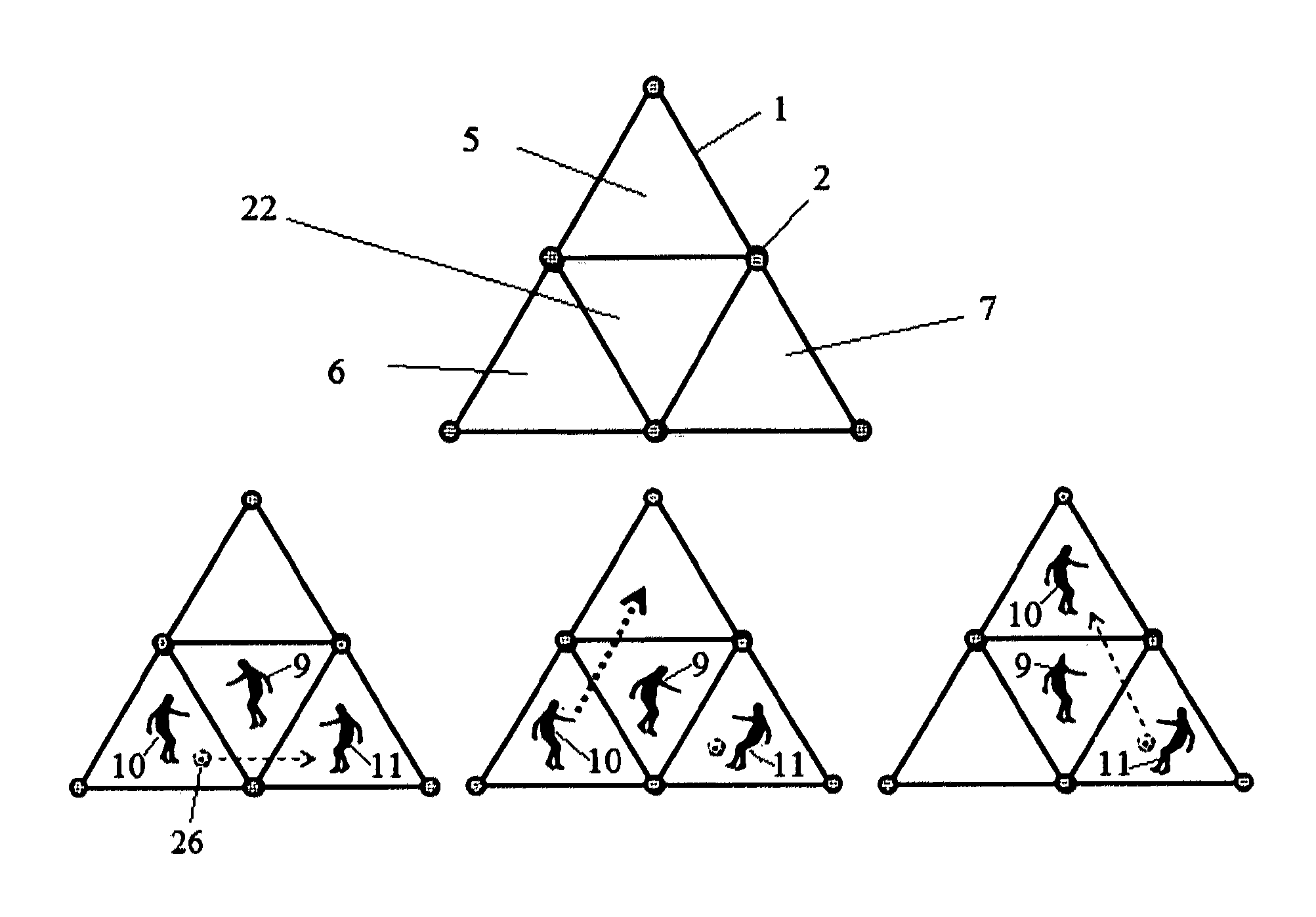 Soccer passing trainer apparatus and games