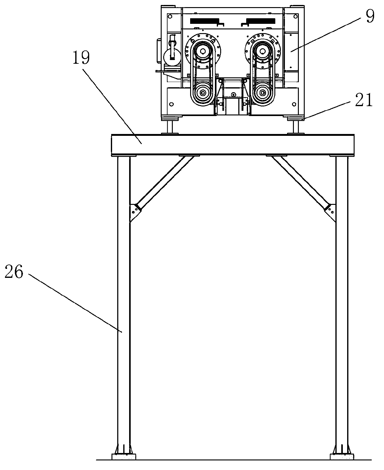 Concrete mixing plant configured with vibration type mixing main engine