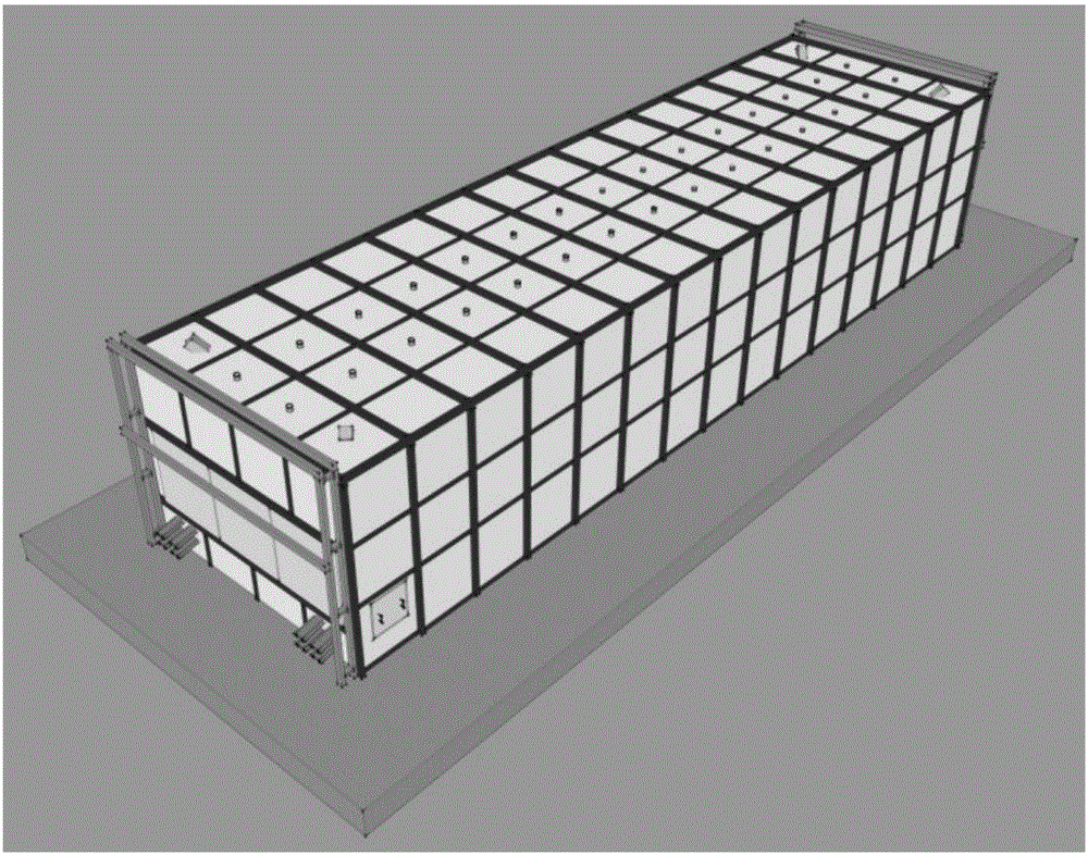 High shielding large-scale shielding cabin