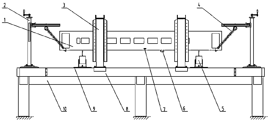 Multi-target-proportion vehicle body vibration characteristic comprehensive test platform