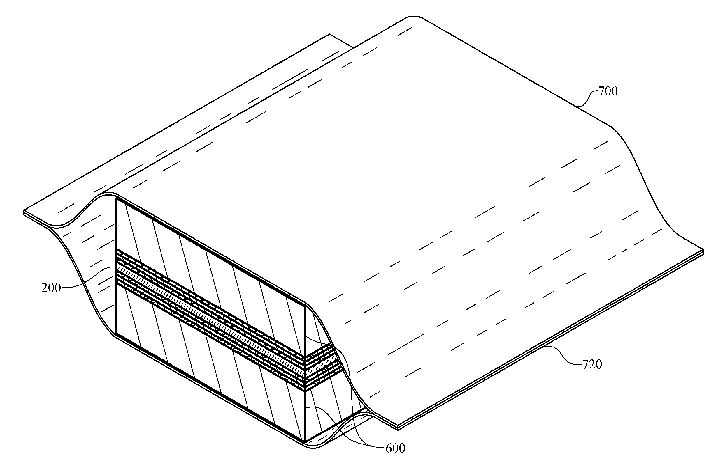 Flexible composite multiple layer fire-resistant insulation structure