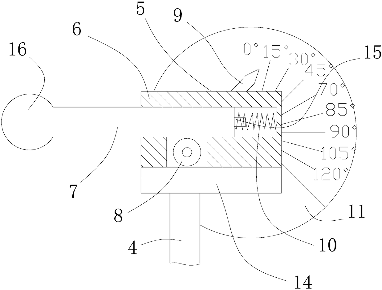 Driving shaft assembly swing angle detecting tool