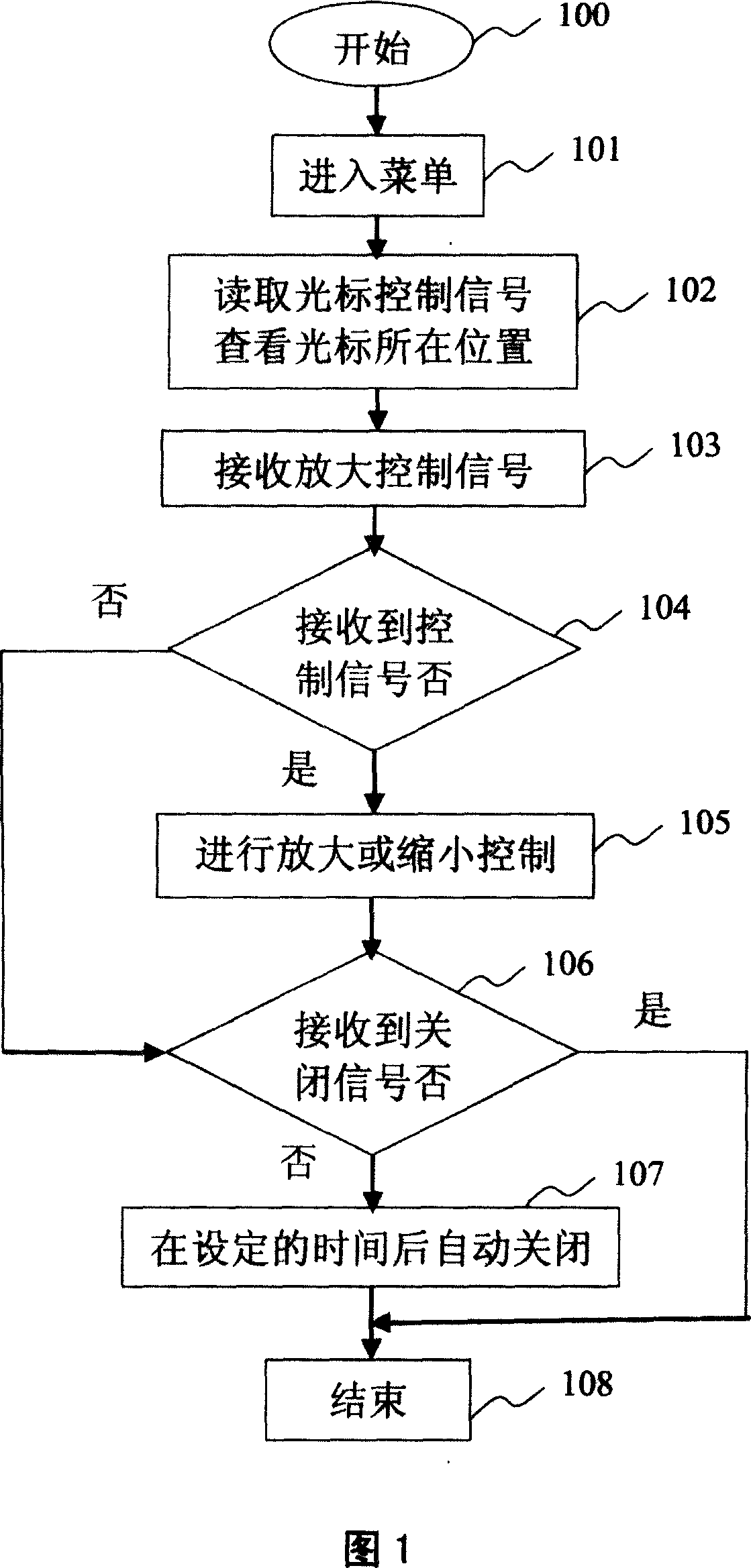 Method for local amplification of video menu