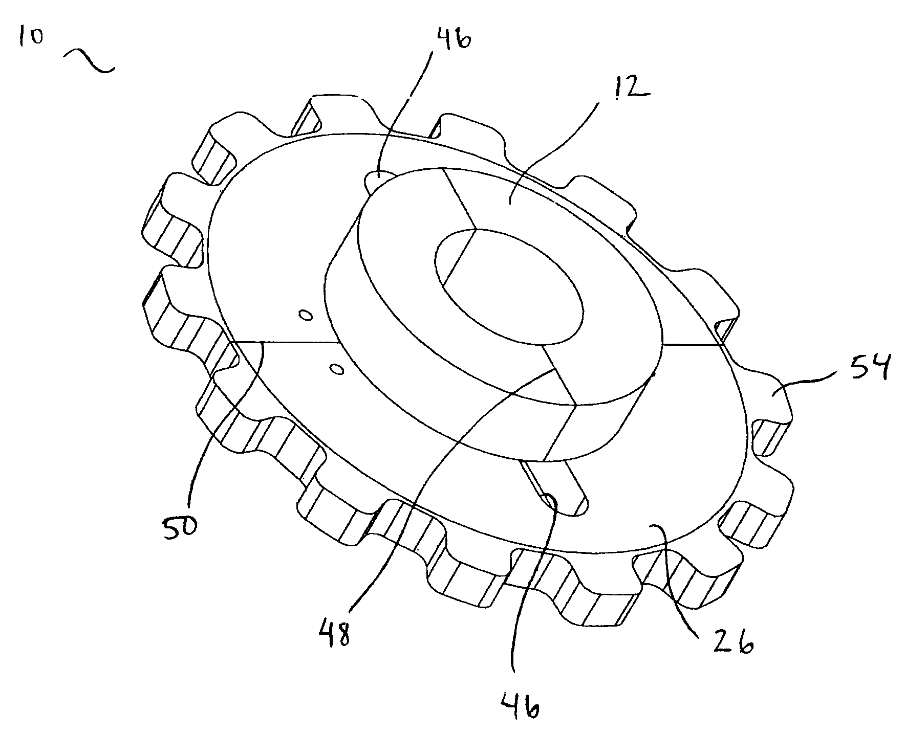 Snap together split sprocket