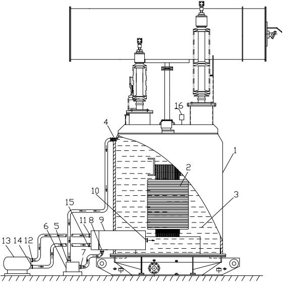 Power transformer cooling device and cooling method