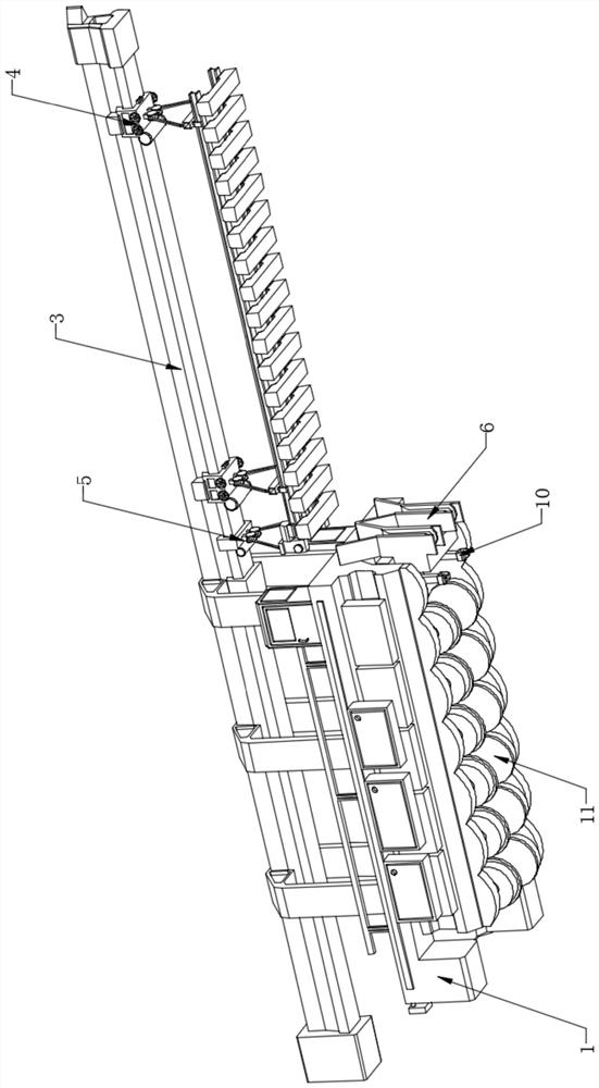 Track laying device and laying method for rail transit engineering construction