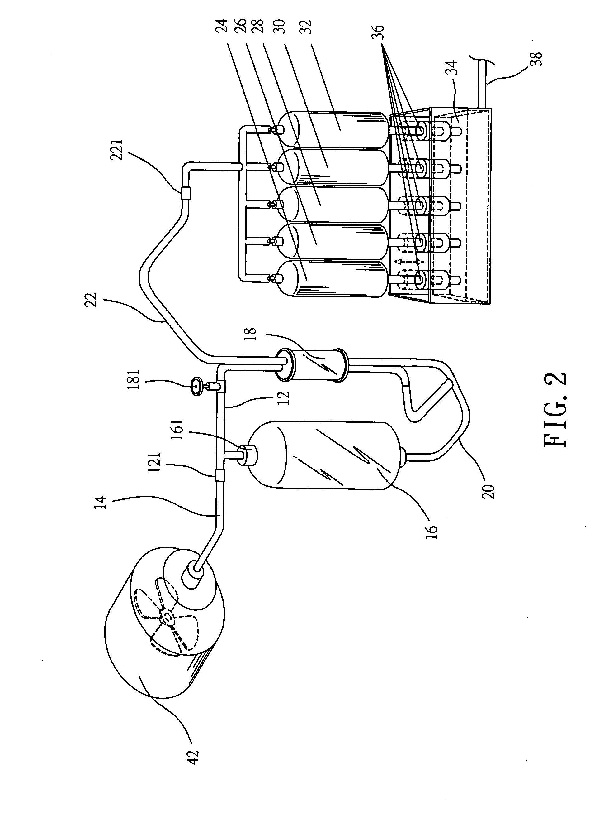 Unlimited supplying type partial gas pressure structure