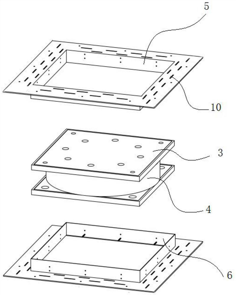 High-ductility seismic insulation rubber support fireproof protection structure and construction process thereof