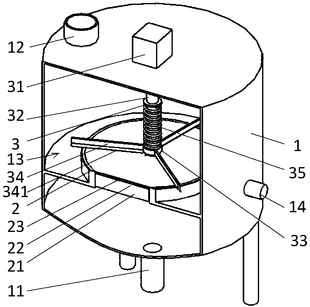 A tea oil filtration tank