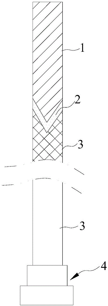 Welding process for mold tungsten steel core rod