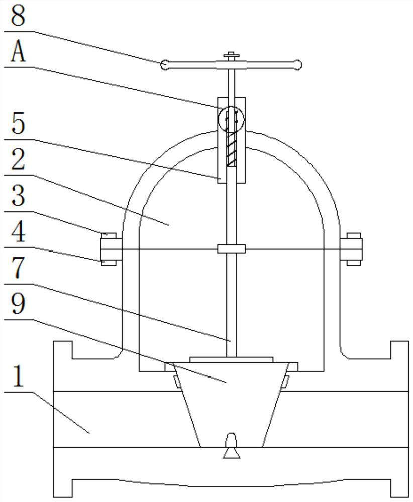 Wear-resistant gate valve long in service life