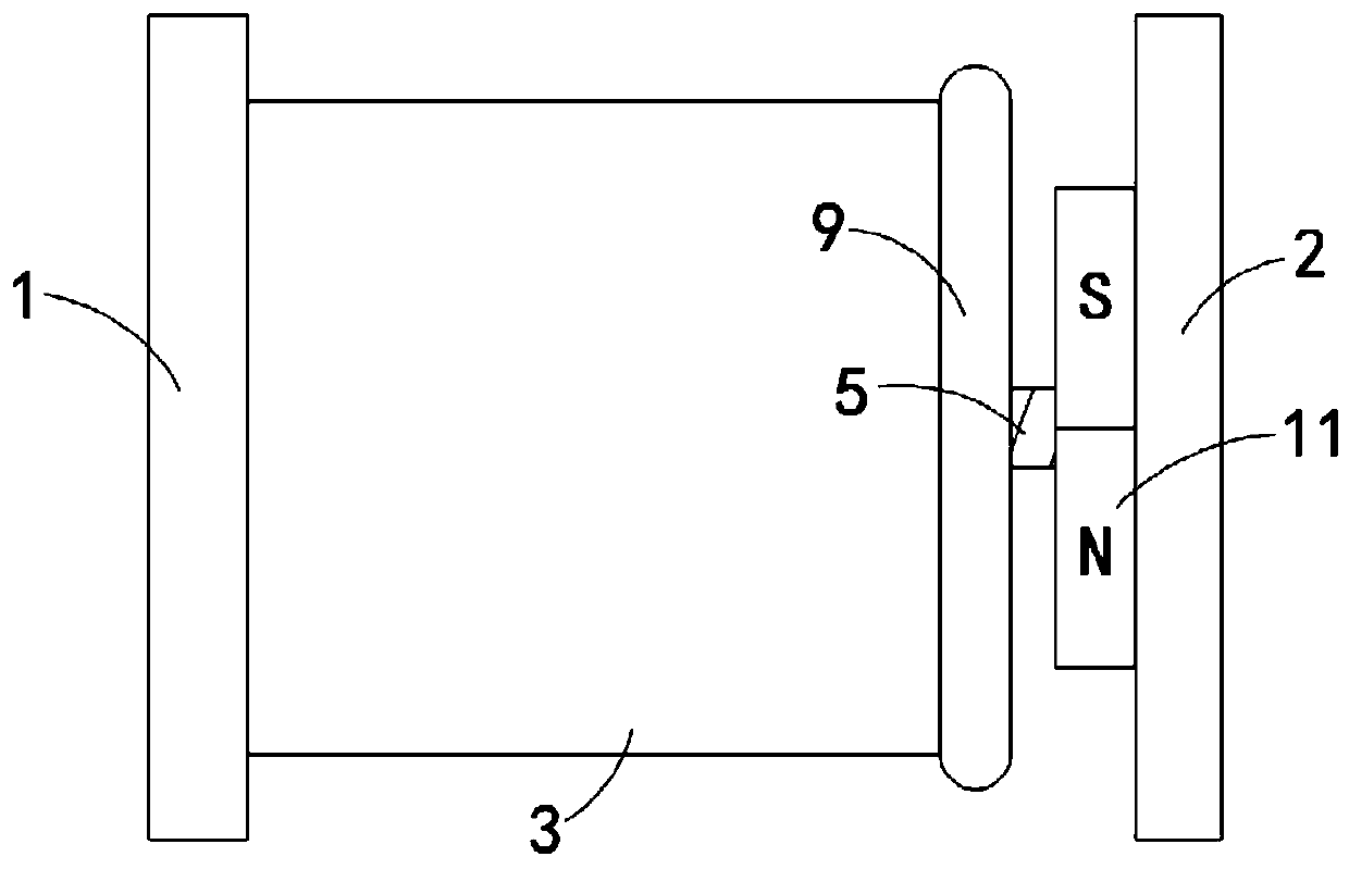 Buffer-type magnetic door stopper