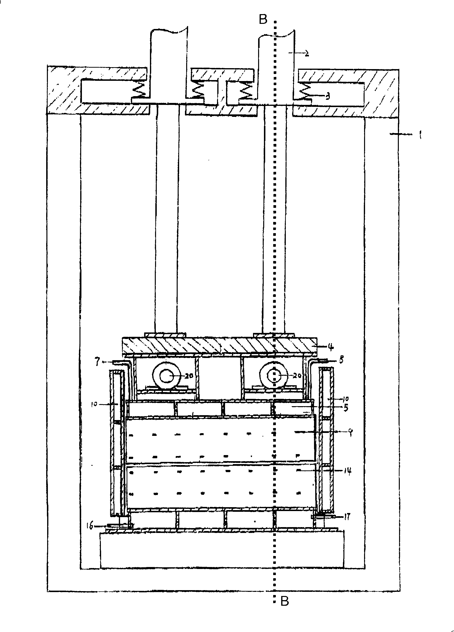 Carbon electrode horizontal type bidirectional vibration molding technique and special forming equipment