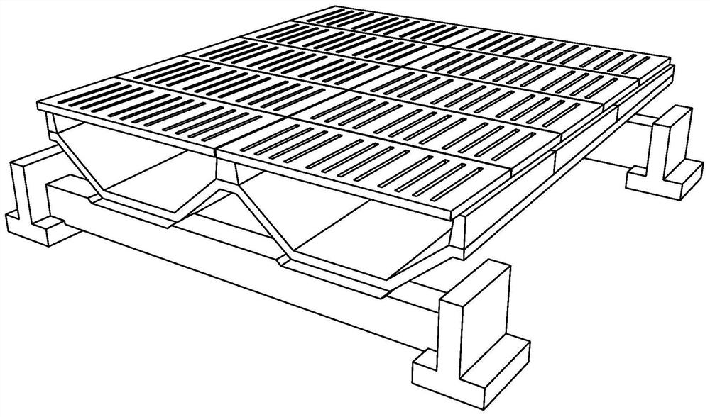 Water-saving type fabricated concrete manure ditch and mounting method thereof