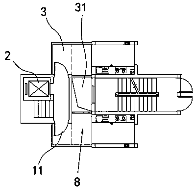 Leveling household-entering additionally-installed elevator suitable for semi-underground storeroom old residential areas