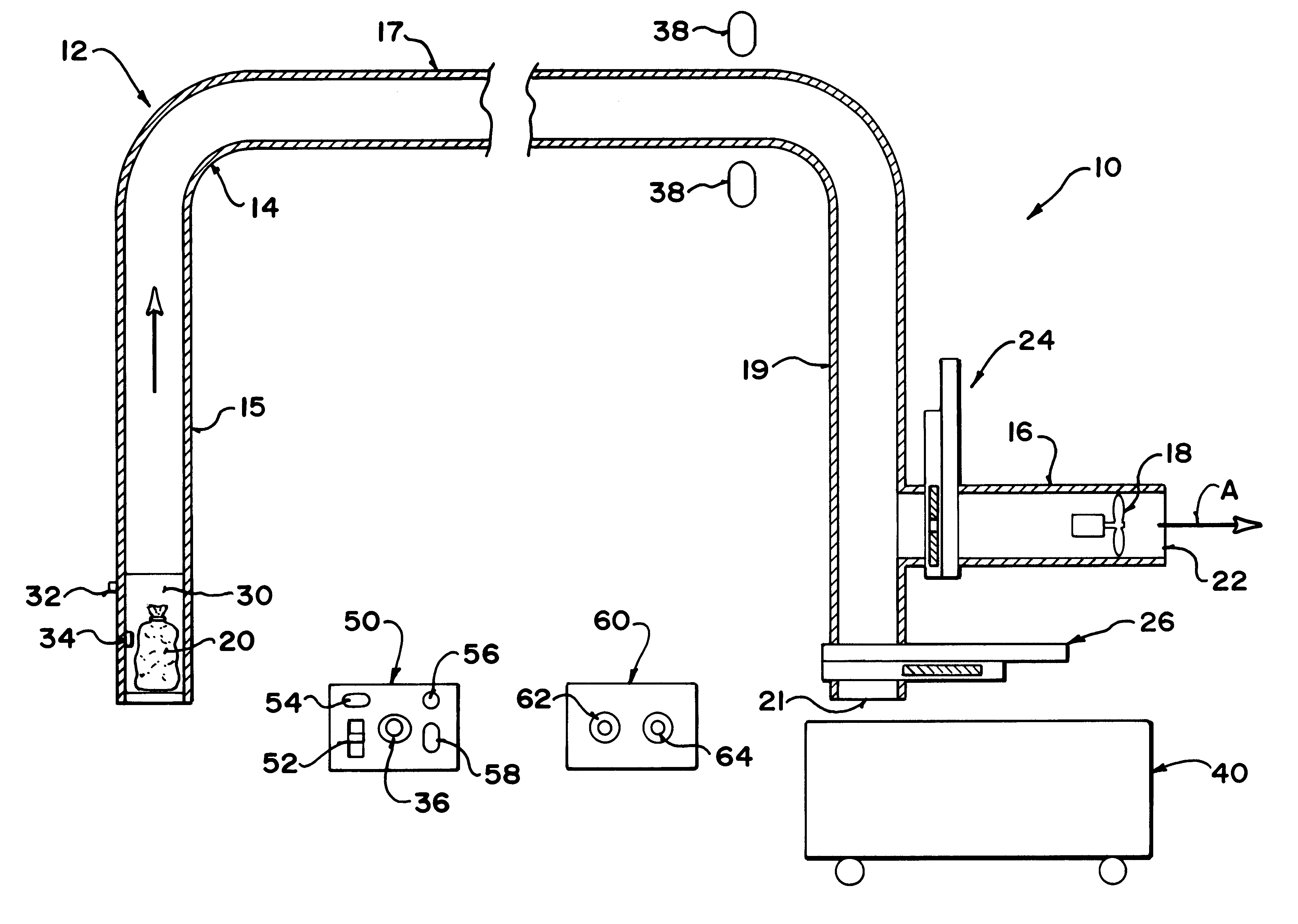 Pneumatic apparatus and method for transporting irregularly-shaped objects