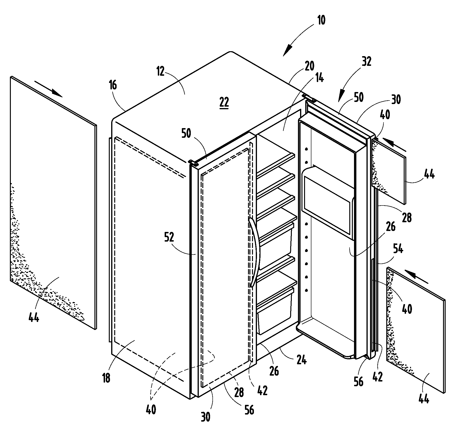 Insulation panels applied to or as a feature module