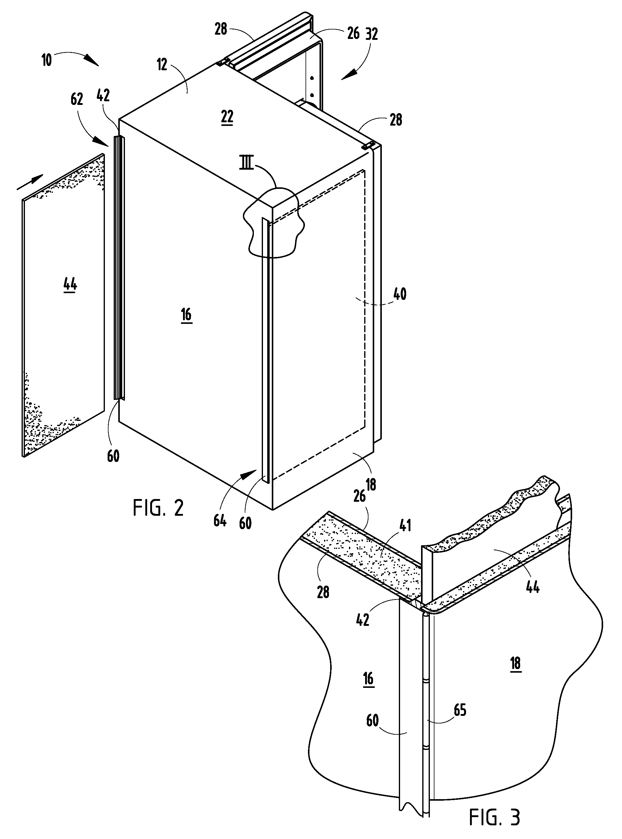 Insulation panels applied to or as a feature module