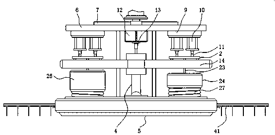 Heavy falling weight deflectometer bearing disc self-adapting pavement device