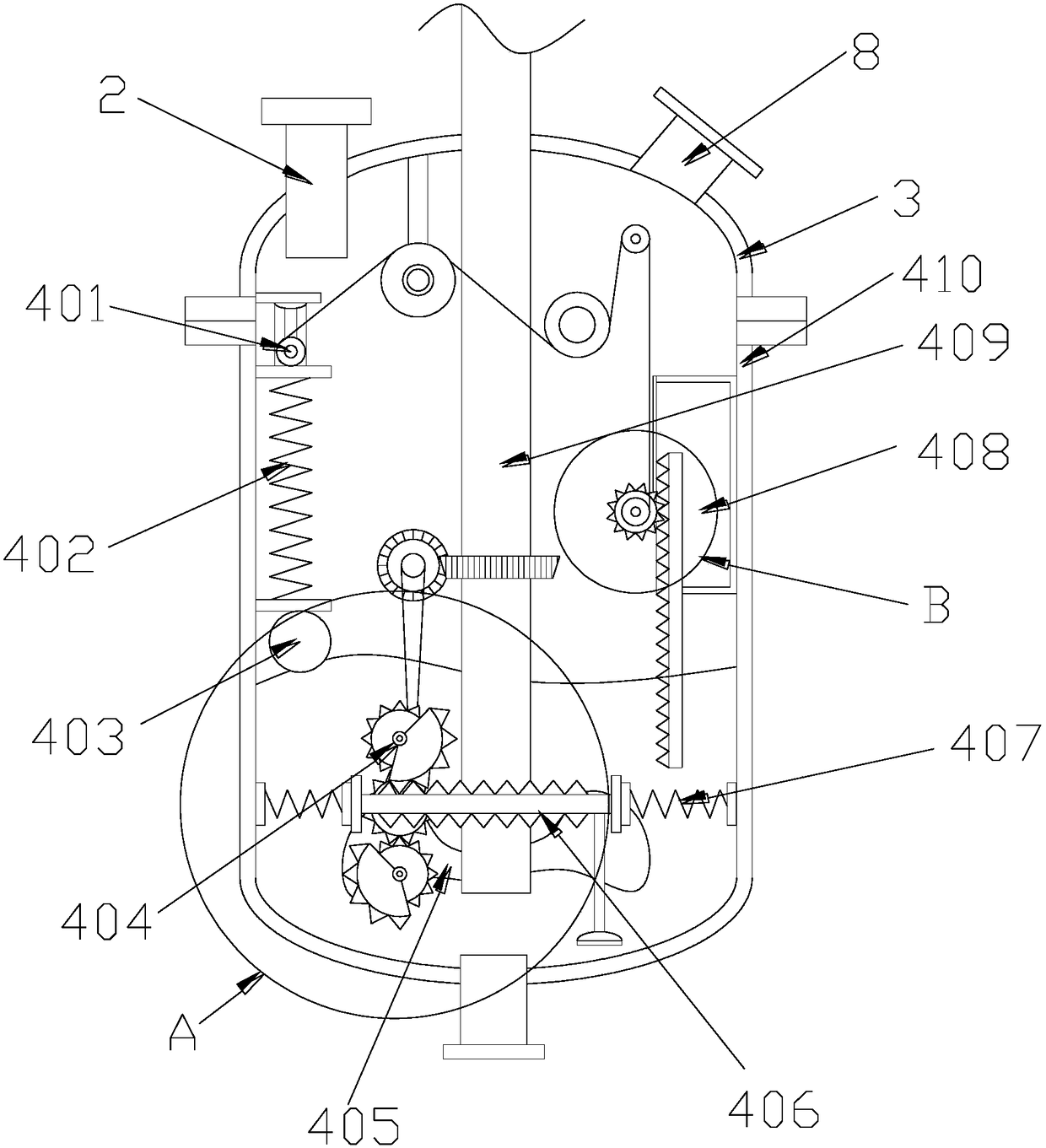 Wastewater stirring device for reducing industrial sewage discharge