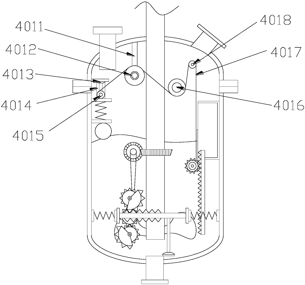 Wastewater stirring device for reducing industrial sewage discharge