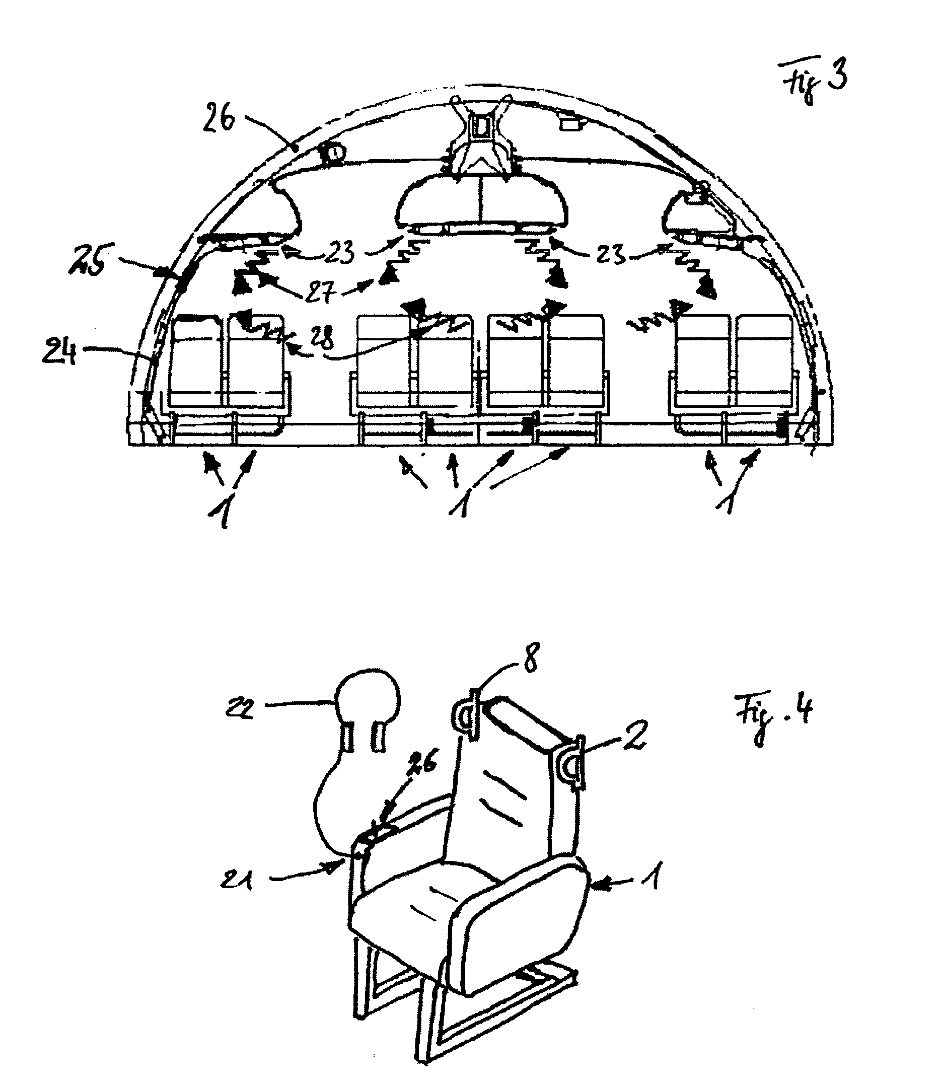 Active noise reduction in the proximity of a passenger seat