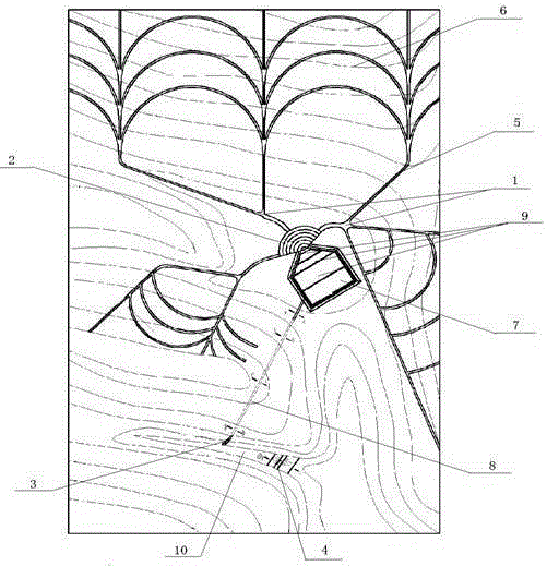 Novel hillside rainwater collection system and mountain torrent and debris flow control method