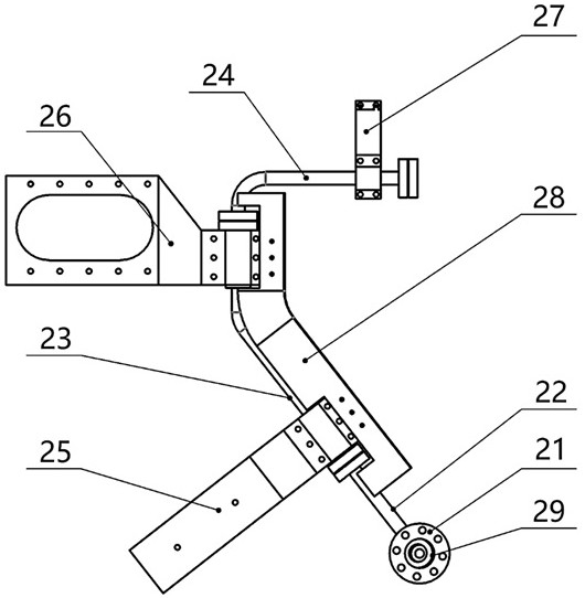 Flexible piping device for mixing and heating gas jets in hypersonic wind tunnels