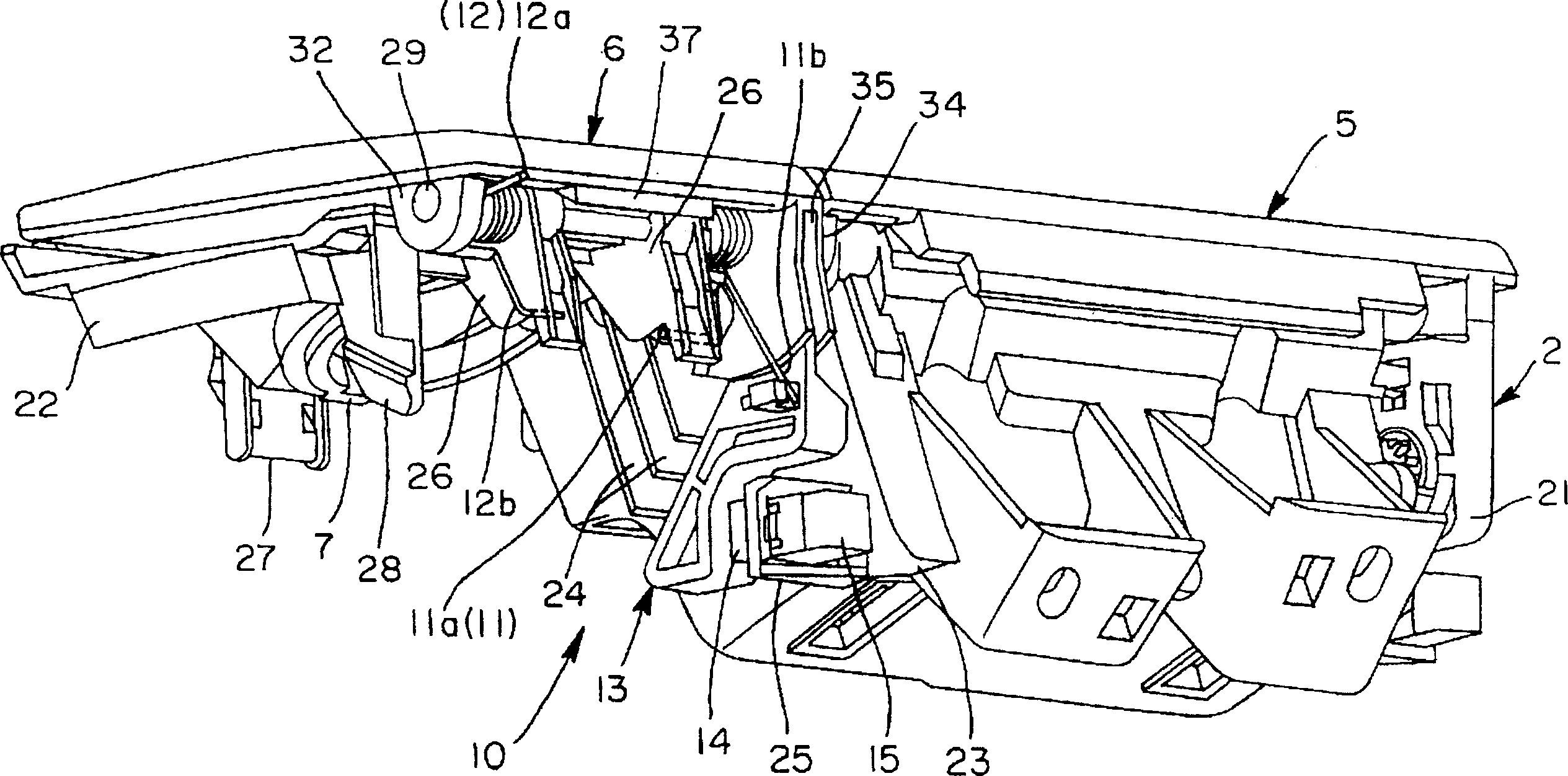 Lid operating device and storage device using the same