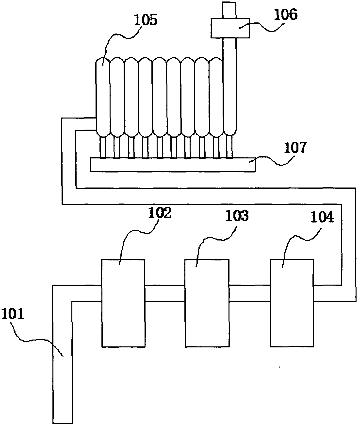 Flue gas dust-removal mercury-removal desulfurizing system