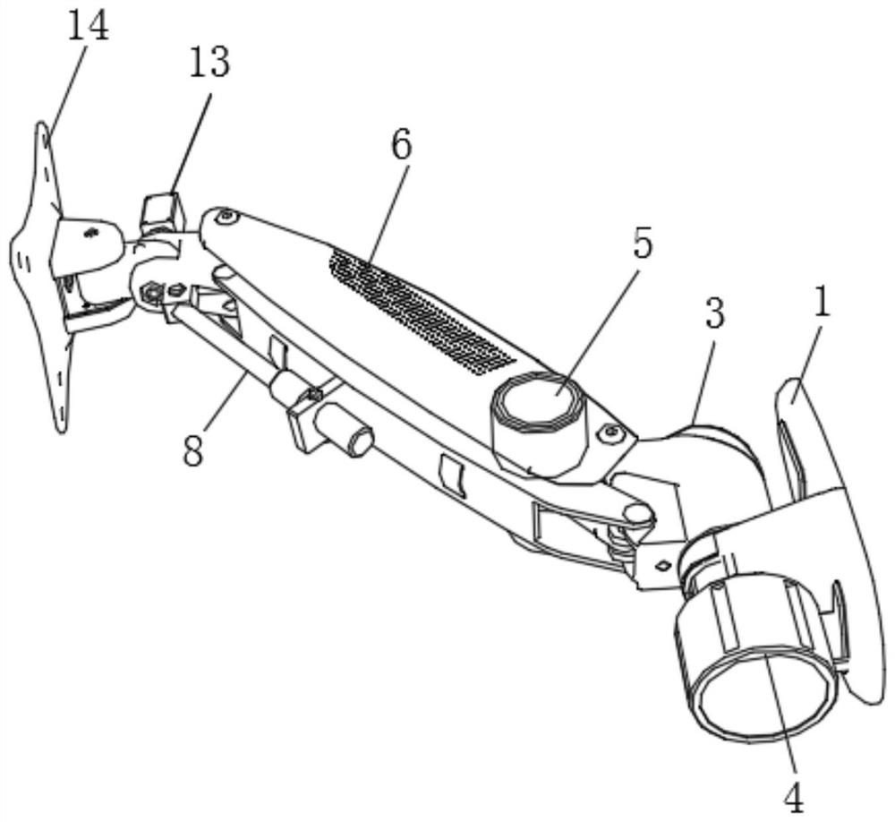 Automatic computer display screen support convenient for automatic angle adjustment