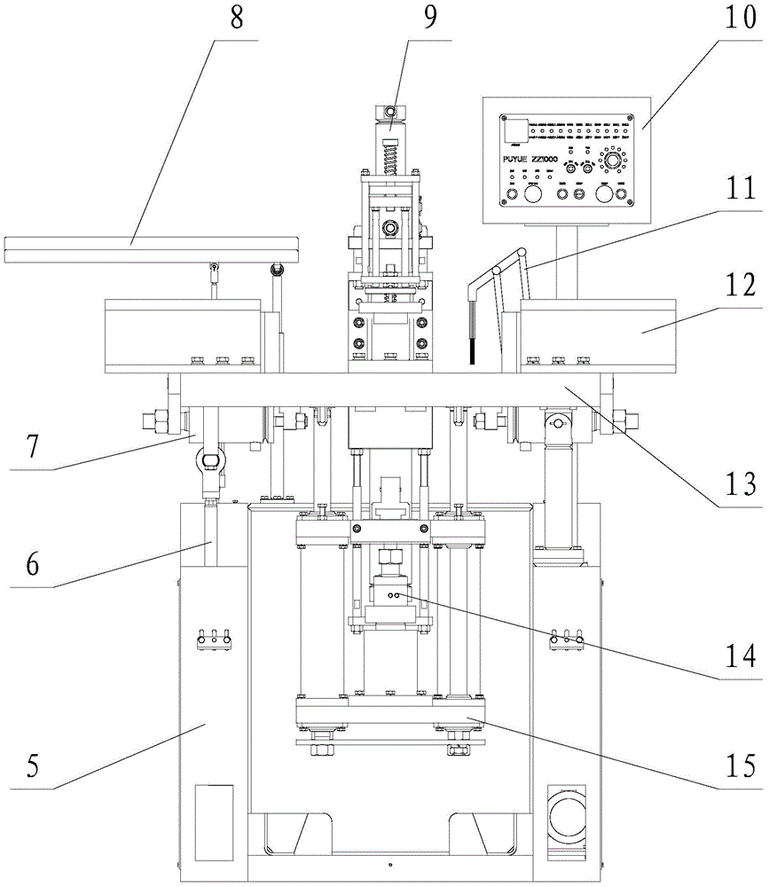 Piston gravity casting machine