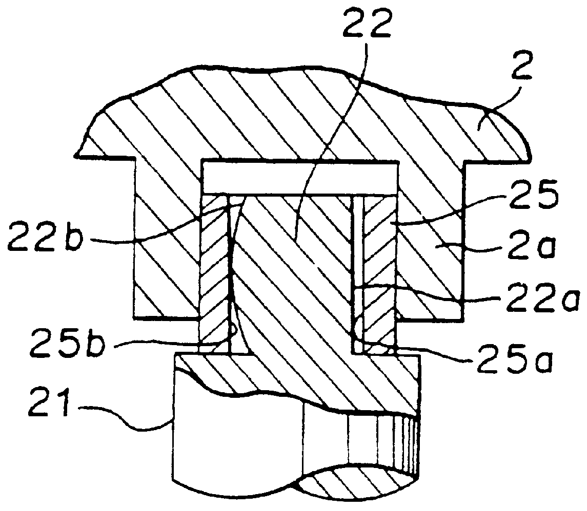 Scroll type compressor having curved surface portions between the shaft and bearing means